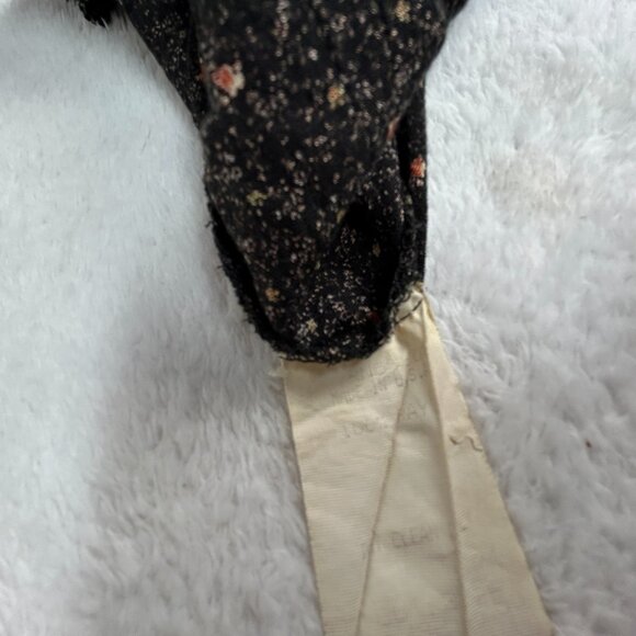 Vtg Marsha Brander Componix Women's Button Down Top 10 Long Sleeve Floral Black - Picture 5 of 12